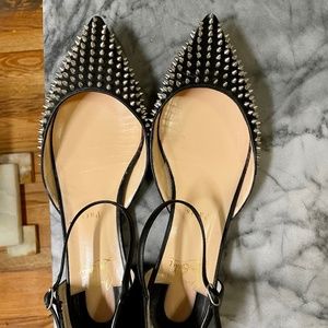 Christian Louboutin red bottom spike ballet flats